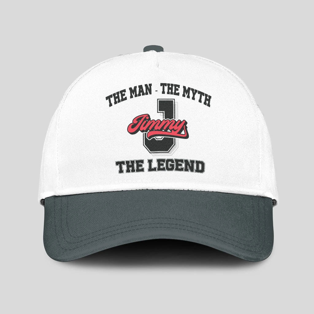 The Man The Myth The Legend Custom Initial Letter And Name Cap JIMMY 13K1 C38PF