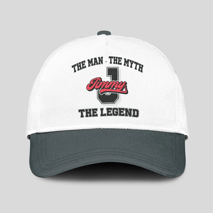 The Man The Myth The Legend Custom Initial Letter And Name Cap JIMMY 13K1 C38PF