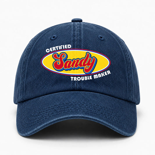 Certified Your Name Trouble Maker Washed Cap SANDY 13K1 C73PF