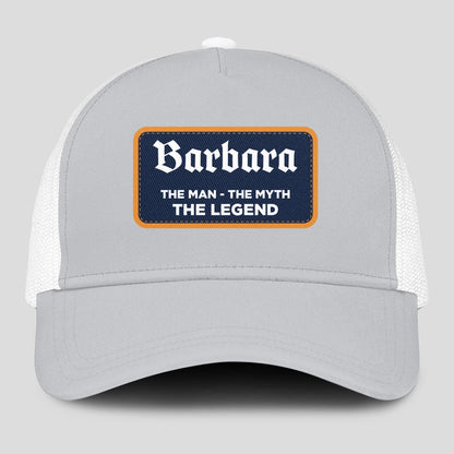The Man The Myth The Legend Gray Mesh Cap BARBARA 13K1 C204PF