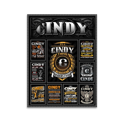 CINDY Personalized Sponge Floor Mat – Custom Printed Home Decor 13K1-AR2