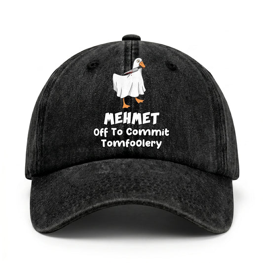 Off To Commit Tomfoolery Funny Goose Washed Cap MEHMET 13K1 C131PF
