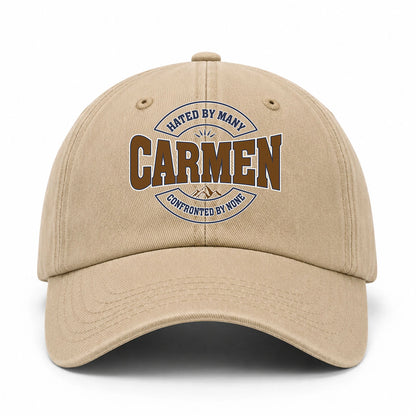 Hated By Many Confronted By None Washed Cap CARMEN 13K1 C36PF