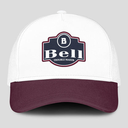 Trouble Maker Burgundy And White Funny Mesh Cap BELL 13K1 C201PF