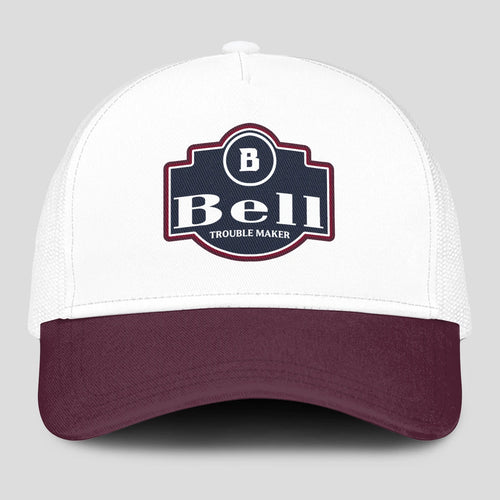 Trouble Maker Burgundy And White Funny Mesh Cap BELL 13K1 C201PF