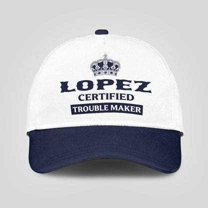 Certified Your Name Trouble Maker Washed Cap LOPEZ 13K1 C148PF
