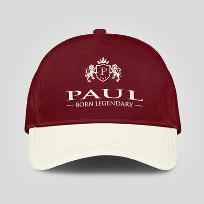 Born Legendary Burgundy And Beige Cap PAUL 13K1 C181PF