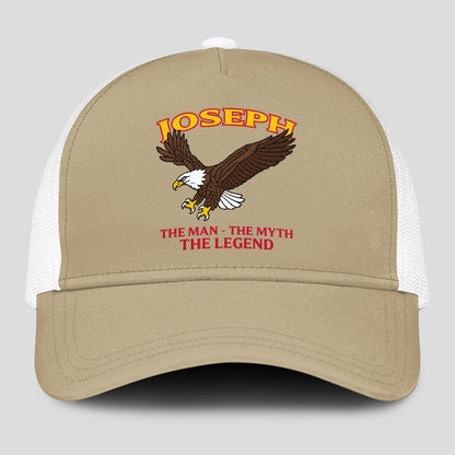 The Man The Myth The Legend Eagle Khaki Mesh Cap JOSEPH 13K1 C210PF