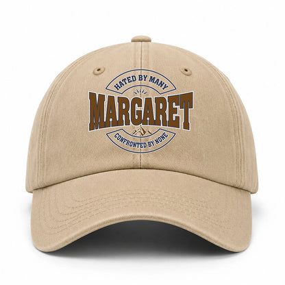 Hated By Many Confronted By None Washed Cap MARGARET 13K1 C36PF