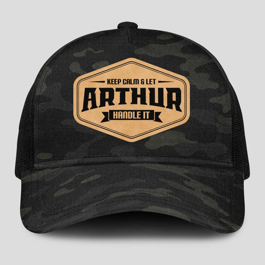 Keep Calm & Let Your Name Handle It Dark Camo Mesh Cap ARTHUR 13K1 C195PF