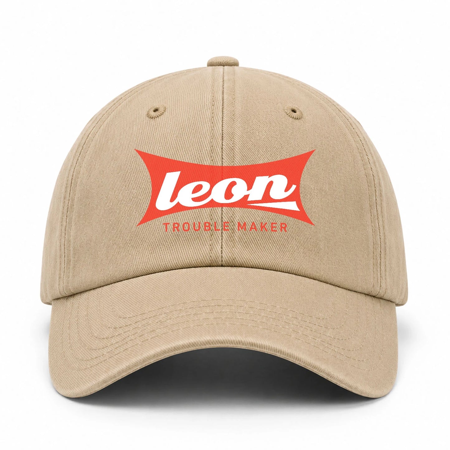 Trouble Maker Red Logo Washed Cap LEON 13K1 C78PF