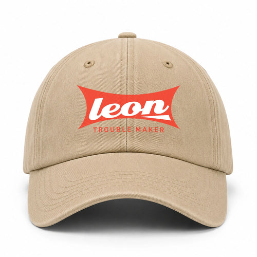 Trouble Maker Red Logo Washed Cap LEON 13K1 C78PF