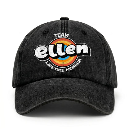 Team Your Name Lifetime Member Logo Cap ELLEN 13K1 C66PF