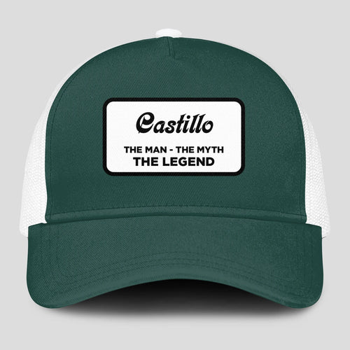 The Man The Myth The Legend Green And White Mesh Cap CASTILLO 13K1 C198PF
