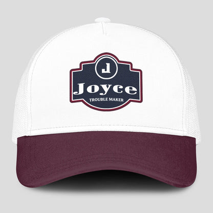 Trouble Maker Burgundy And White Funny Mesh Cap JOYCE 13K1 C201PF