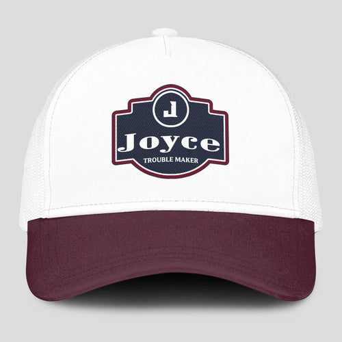 Trouble Maker Burgundy And White Funny Mesh Cap JOYCE 13K1 C201PF