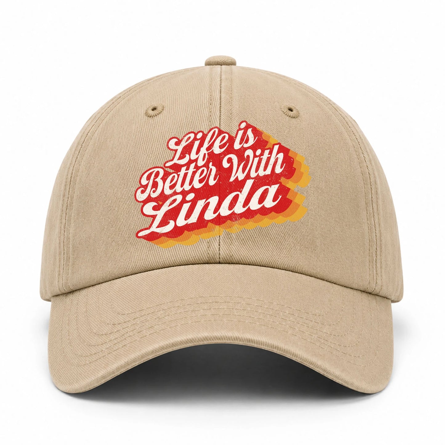 Life Is Better With Your Name Vintage Washed Cap LINDA 13K1 C67PF