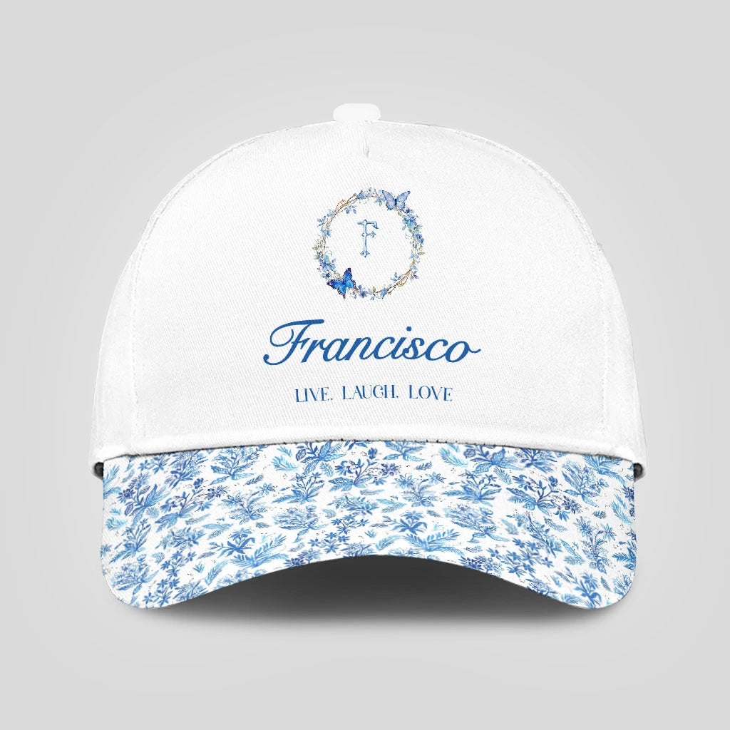 Live Laugh Love Blue Flowers Cap FRANCISCO 13K1 C50PF
