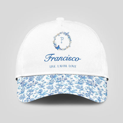 Live Laugh Love Blue Flowers Cap FRANCISCO 13K1 C50PF