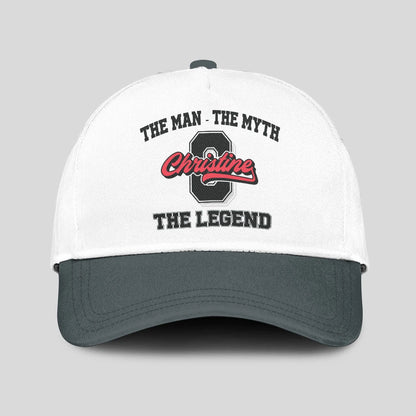 The Man The Myth The Legend Custom Initial Letter And Name Cap CHRISTINE 13K1 C38PF