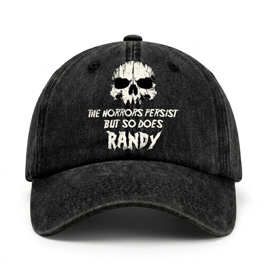 The Horrors Persist But So Does Your Name Cool Skull Washed Cap RANDY 13K1 C134PF