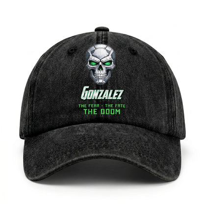 The Fear The Fate The Doom Skull Washed Cap GONZALEZ 13K1 C99PF