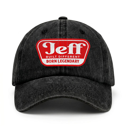 Built Different Born Legendary Red Logo Washed Cap JEFF 13K1 C63PF