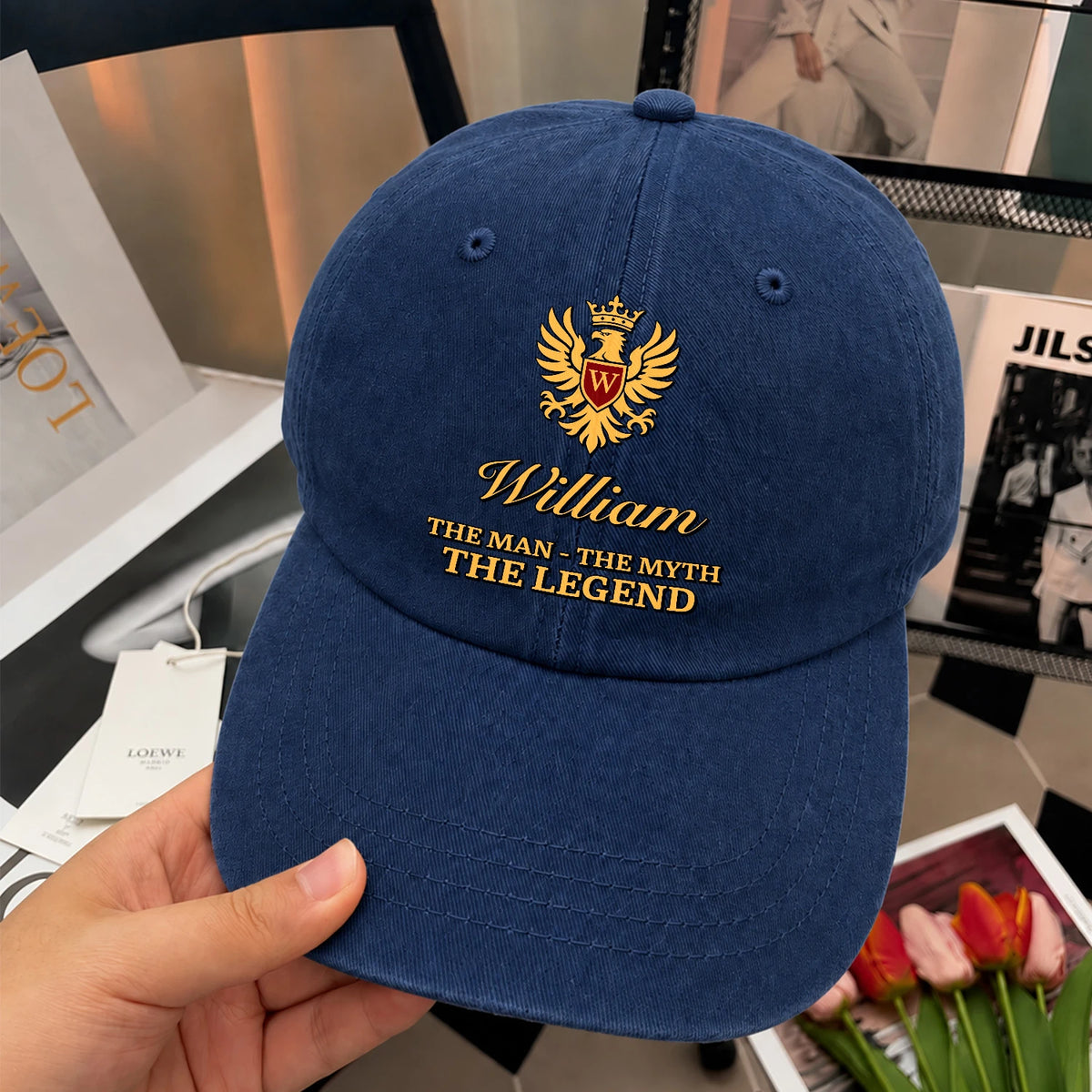 The Man The Myth The Legend King Eagle Washed Cap WILLIAM 13K1 C149PF