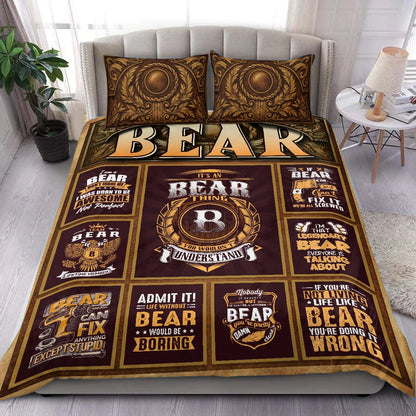 BEAR Limited Edition Personalized Bedding Set 13K1-BS3