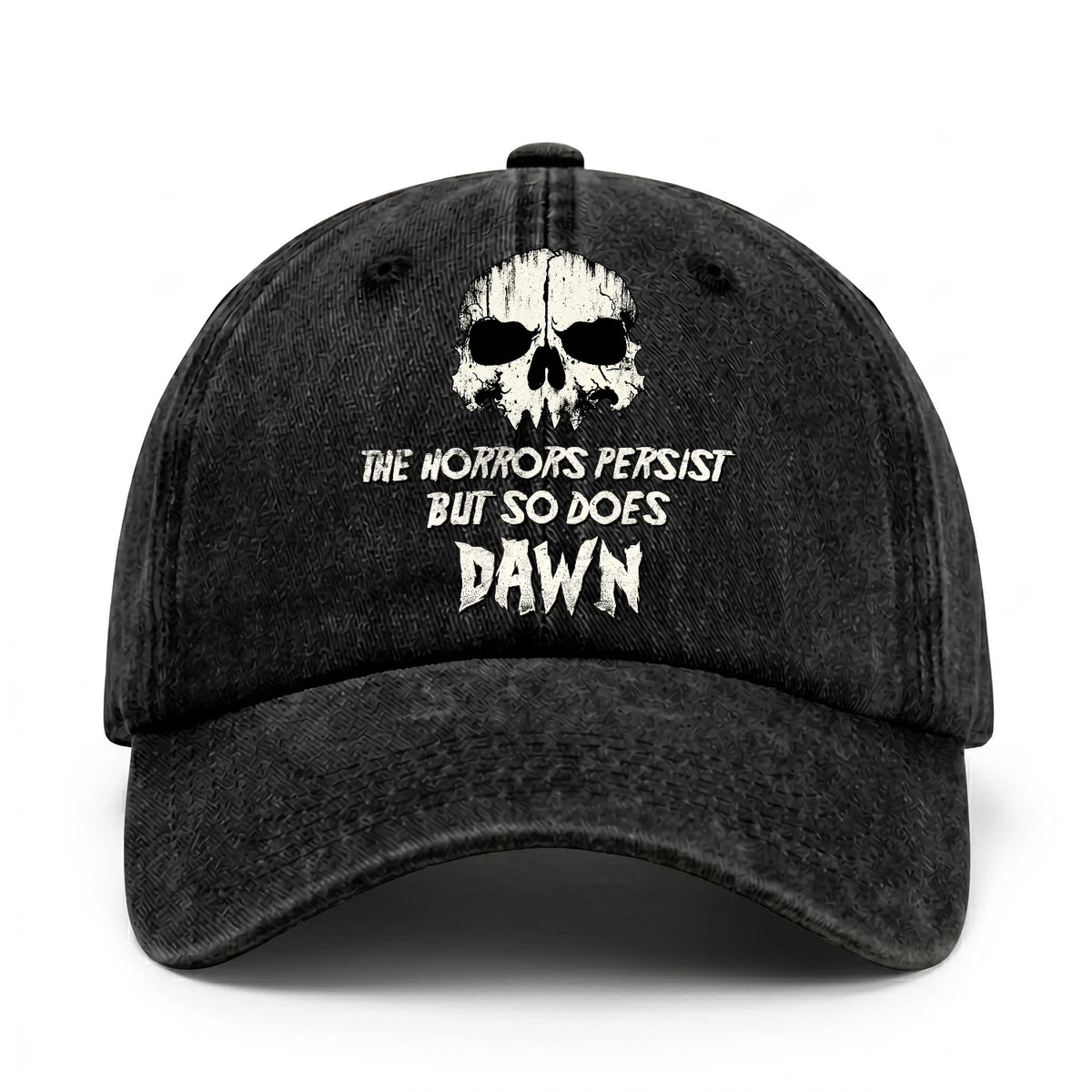 The Horrors Persist But So Does Your Name Cool Skull Washed Cap DAWN 13K1 C134PF