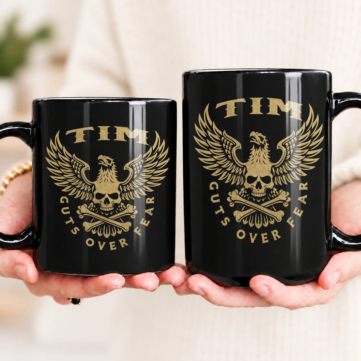 Guts Over Fear Eagle And Skull Mug TIM 13K1 MG28