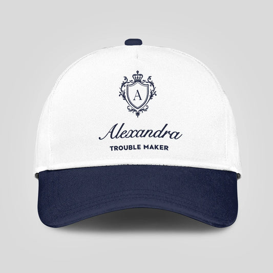 Trouble Maker Funny Blue And White Cap ALEXANDRA 13K1 C152PF