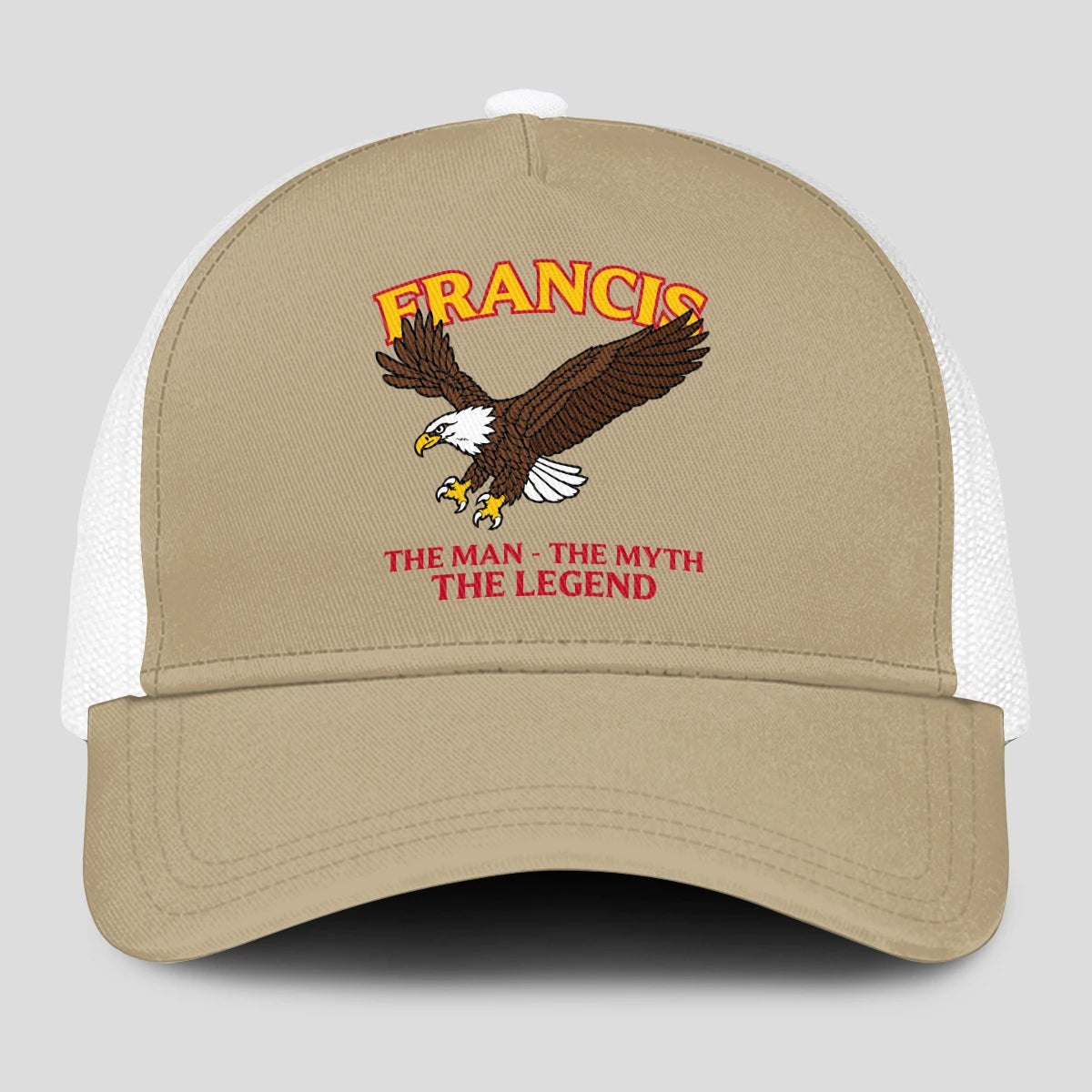 The Man The Myth The Legend Eagle Khaki Mesh Cap FRANCIS 13K1 C210PF