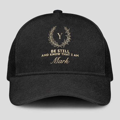 Be Still And Know That I Am Name Black Mesh Cap MARK 13K1 C202PF