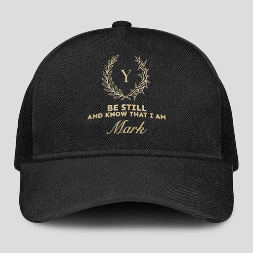 Be Still And Know That I Am Name Black Mesh Cap MARK 13K1 C202PF