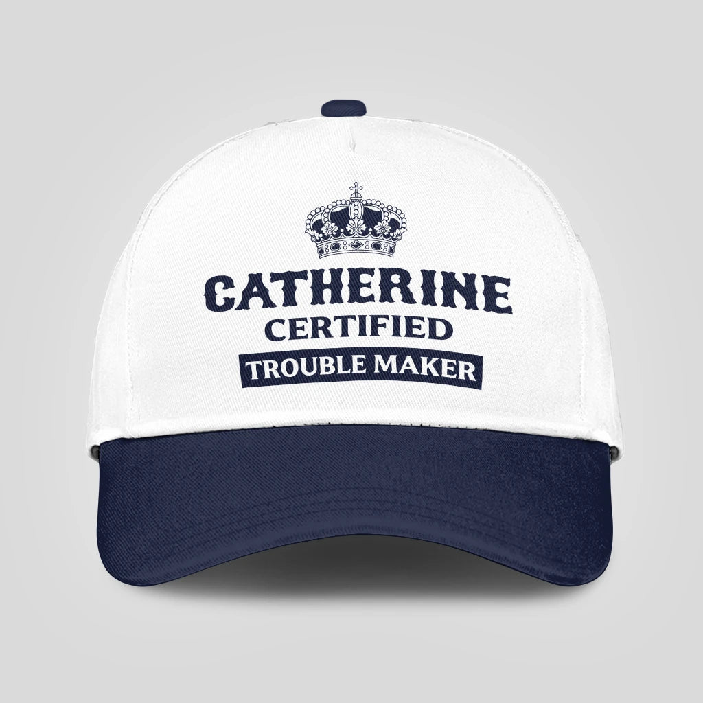 Certified Your Name Trouble Maker Washed Cap CATHERINE 13K1 C148PF