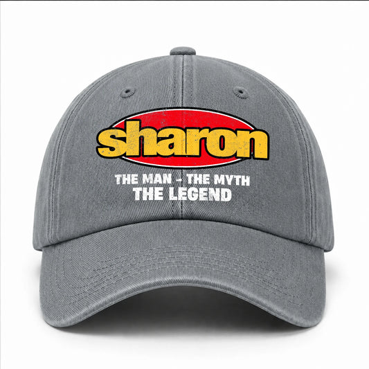 The Man The Myth The Legend Vintage Logo Washed Cap SHARON 13K1 C162PF