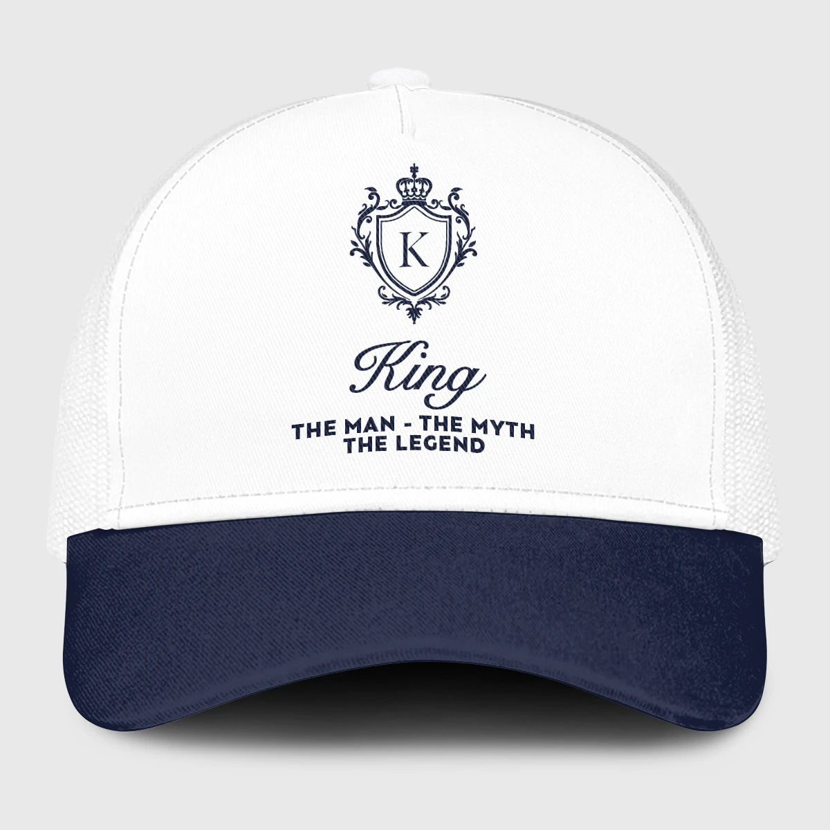 The Man The Myth The Legend Blue And White Baseball Mesh Cap KING 13K1 C186PF