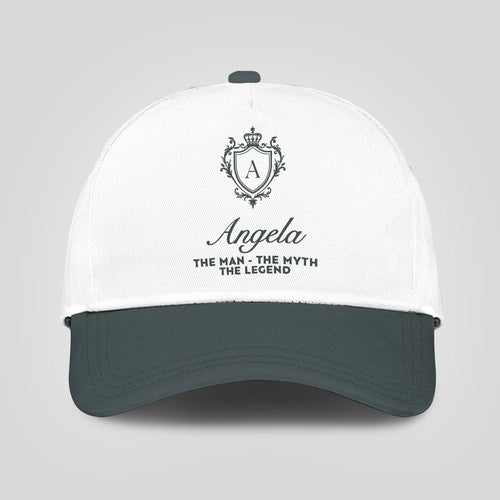 The Man The Myth The Legend Elegant Gray And White Cap ANGELA 13K1 C170PF