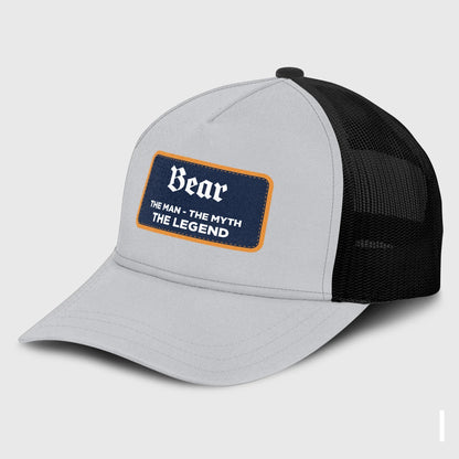 The Man The Myth The Legend Gray Mesh Cap BEAR 13K1 C204PF