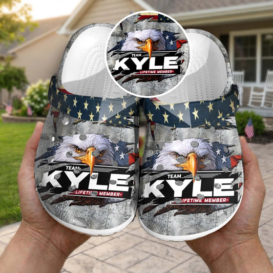 KYLE 13K1-CR1 Personalized Name Clogs "Team Lifetime Member"