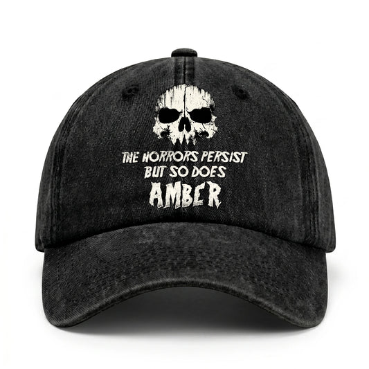 The Horrors Persist But So Does Your Name Cool Skull Washed Cap AMBER 13K1 C134PF