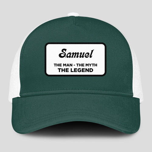 The Man The Myth The Legend Green And White Mesh Cap SAMUEL 13K1 C198PF