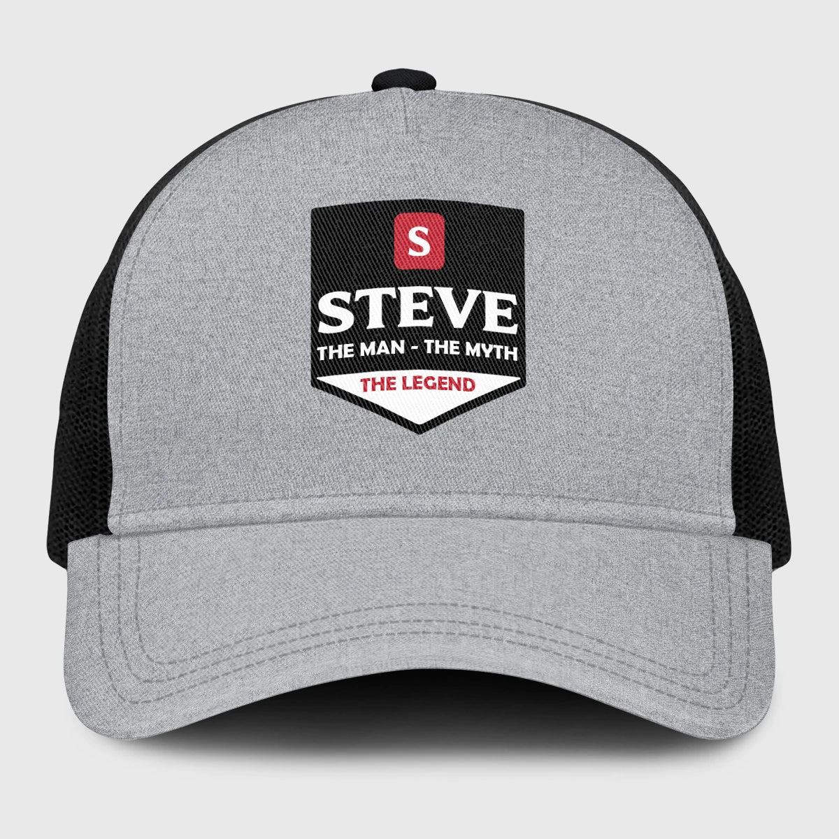 The Man The Myth The Legend Gray Mesh Cap STEVE 13K1 C189PF