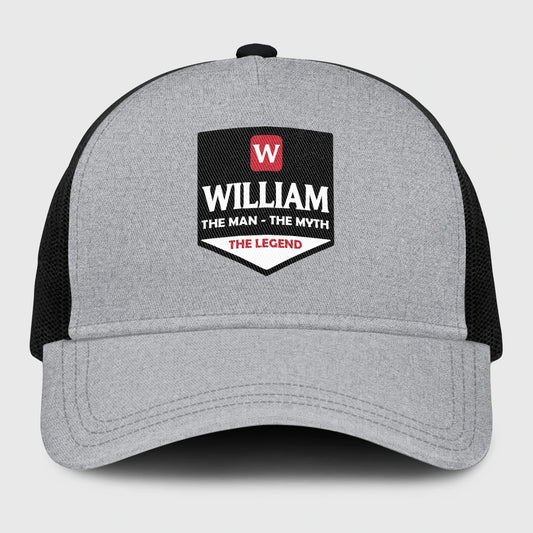The Man The Myth The Legend Gray Mesh Cap WILLIAM 13K1 C189PF