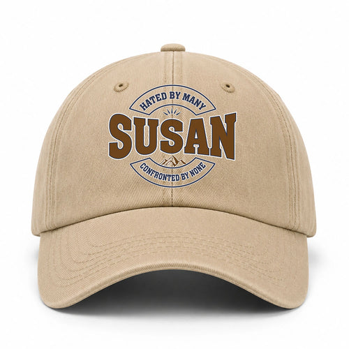 Hated By Many Confronted By None Washed Cap SUSAN 13K1 C36PF