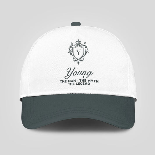 The Man The Myth The Legend Elegant Gray And White Cap YOUNG 13K1 C170PF