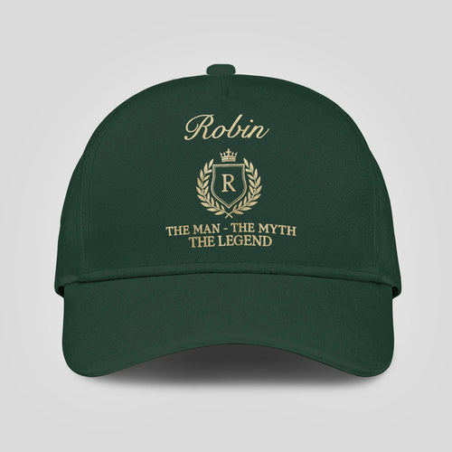The Man The Myth The Legend Crest Forest Green Cap ROBIN 13K1 C159PF