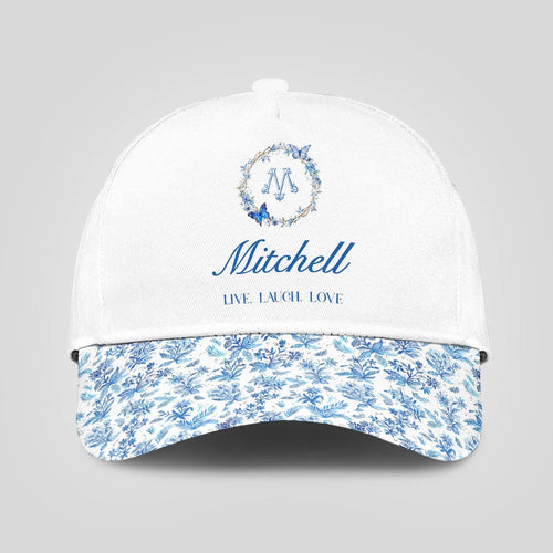 Live Laugh Love Blue Flowers Cap MITCHELL 13K1 C50PF