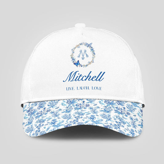 Live Laugh Love Blue Flowers Cap MITCHELL 13K1 C50PF